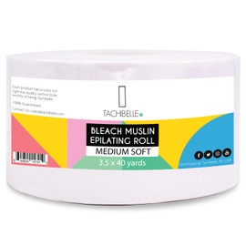 Tachibelle Muslin Epilating Waxing Roll 3.5 x 40 yards MEDIUM for Body and Facial Waxing, Hair Removal. Better, Easier Waxing Experience!