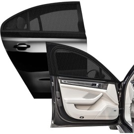 Ronluuu 4Pack Car Window Shades Mesh, Universal Fit Most of Cars, Large SUV, Pickup, Sunshade for Car Camping Anti-Mosquito UV Protection Breathable Mesh Baby, Side Window Covers