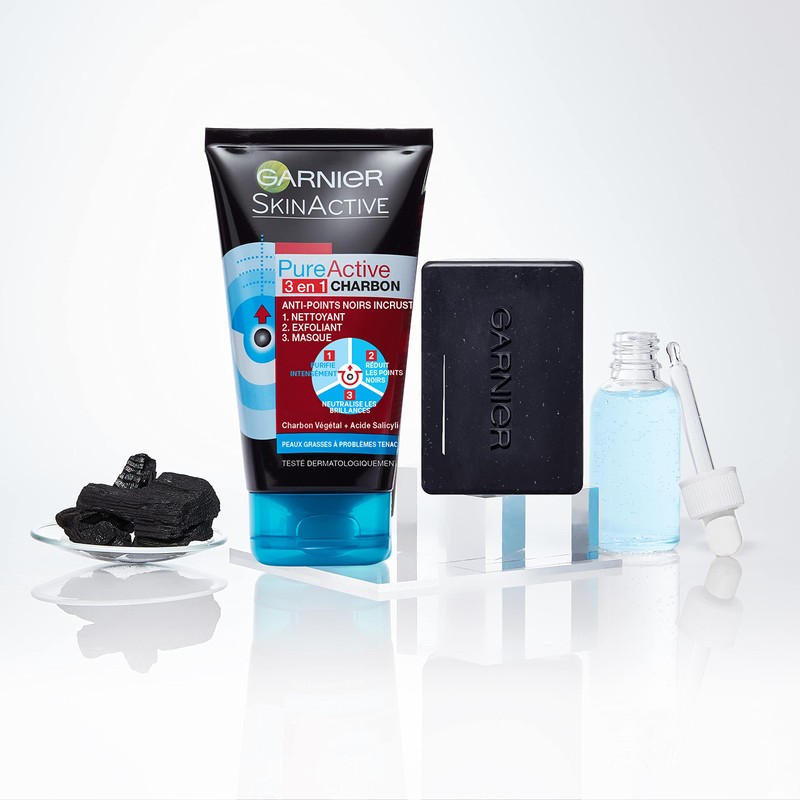 Garnier Pure Active - Solid Cleaner - Charcoal and Salicylic