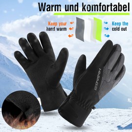 HASAGEI Winter Gloves, Touchscreen Gloves for Men, Warm Windproof Cycling Gloves, Women's Winter, Waterproof Ski Gloves with Breathable, Suitable for Skiing, Motorcycle, Cycling