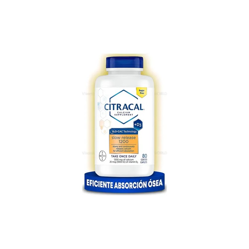 Suplemento Nutricional Bayer Citracal D3 Calcio y Magnesio, Sin Sabor