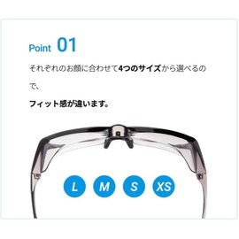 Zoff Air VISOR M Size (Non-Degree) Wellington Type Pollen Protection Glasses, Air Visor, UV Protection, Hay Fever Goggles, Men's (52 □ 18-118), Black