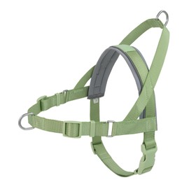 Wisedog No Pull Dog Harness - Adjustable Webbing Dog Halter Harness with Reflective Soft Padded for Large Dogs(Sage Green, L|Neck=18.5"-22"/Chest=27"-35.5")