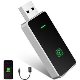 Carplay Wireless Adapter, Super Fast Upgrade from Wired CarPlay to Wireless, Plug and Play, Mini and Stable Wireless Carplay Adapter for Apple