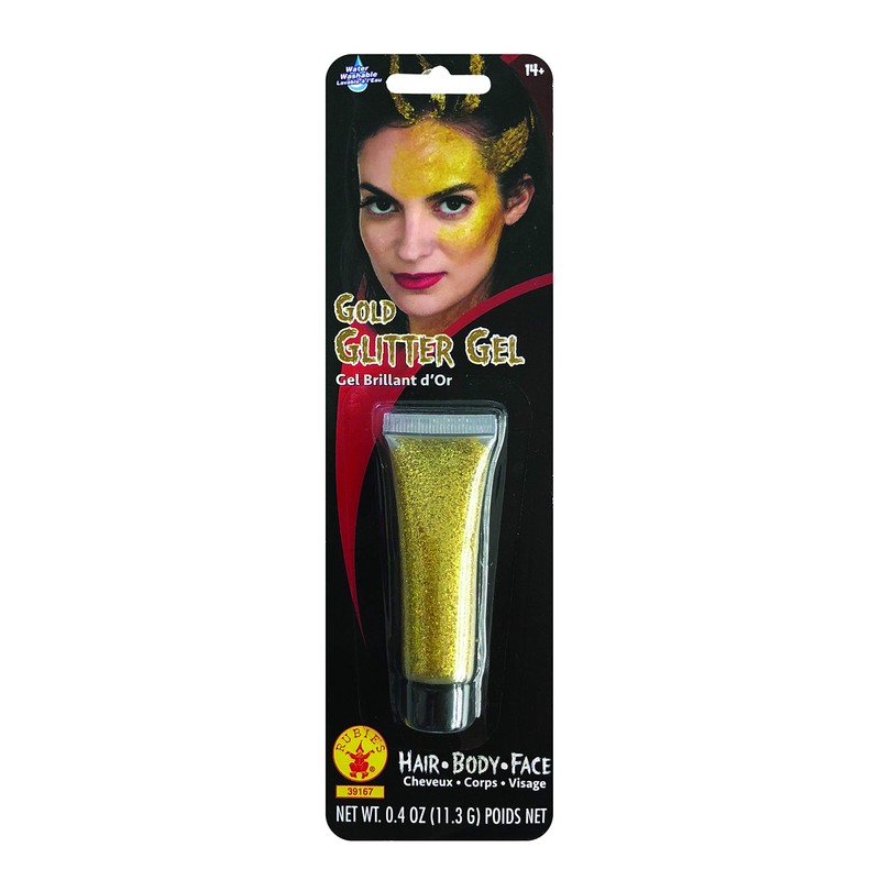 Rubie's Glitter Hair Gel Costume Makeup, Gold