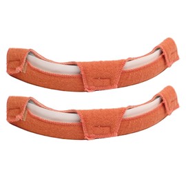 2Pcs Hard Hat Sweatband Washable Reusable Sweat Bands, Replacement Cotton Hard Hat Liner for Hard Hats Helmet Comforter Pad Accessories (Orange)