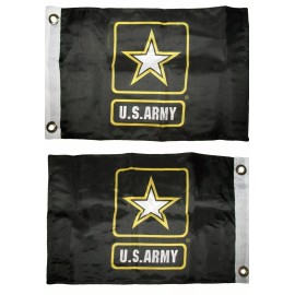 SouthBeach 12x18 U.S. Army Star 2ply Double Sided Boat Flag 12"x18" Grommets