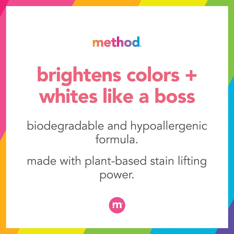 Method Liquid Laundry Detergent; Ginger Mango Scent; Plant-Based Stain Remover;