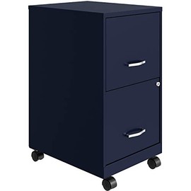 Lorell SOHO Mobile File Cabinet, Navy