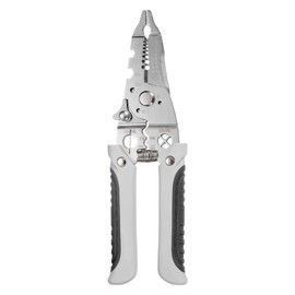 HARFINGTON Upgraded Wire Stripper Crimper, Professional Wire Cable Stripping Crimper, Multifunctional Electrical Wire Cutter Pliers Cable Stripper with Gray Black Handle for Cable Cutting