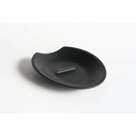 Crack'em Egg Cracker & Spoon Rest (Jet Black) - Perfectly Cracks Eggs & Contains Messes - Easy to Use & Clean - Great for Kids - Prevents Broken Yolks