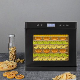 700W Food Dehydrator Machine for Home Use, 8/6 Stainless Steel Trays, Adjustable Timer & Temp 95-167°F, Quiet Dryer for Jerky, Fruits, Herbs, Vegetables, Dog Treats, with Mesh Mats & Cookbook