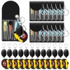 Jutom 36 Pcs Mini Screwdriver Keychain Tape Measure LED Lights