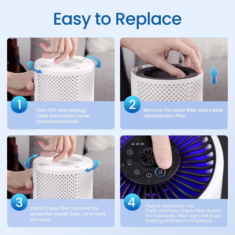 Genuine CHIVALZ MR2588 Air Purifier Replacement Filter, 1 Pack, Original