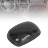 Gear Shift Knob Unlock Button Cover Carbon Fiber Shifter Lever
