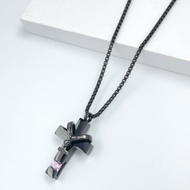 Birthstone Cross Urn Necklaces for Ashes Cremation Jewellery Urns for Human Ashes Memorial Urn Keepsake Pendant