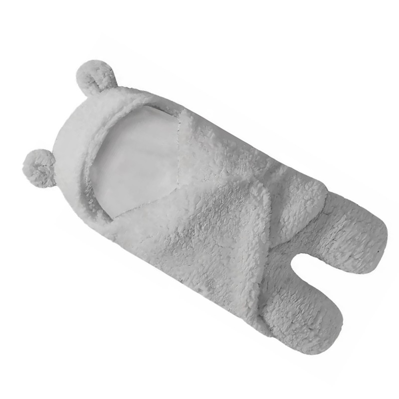 Infant Blanket Sleeping Wrap Ultra Soft Cute Bear Shape Plush