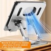 Soporte Tablet Multiángulo,con Doble Varilla 4.7 a 12‘’,Soporte Giratorio 360°,Base