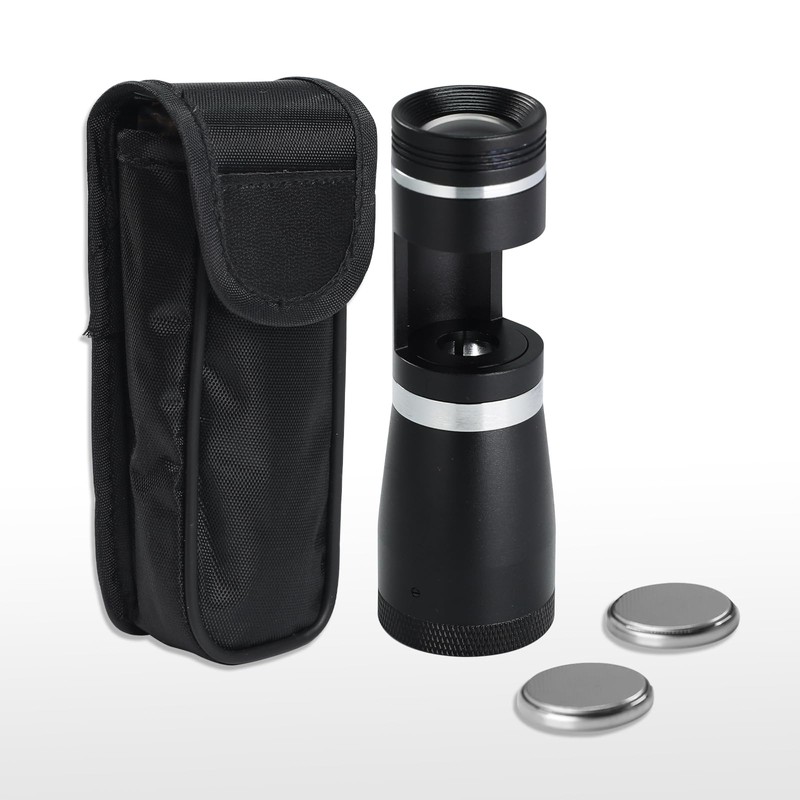 Portable 10x Darkfield Loupe 20.5mm Triplet Lens with LED Light,
