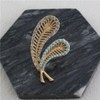 tanxuan Crystal Feather Brooch Pin for Women Men Rhinestones Lapel