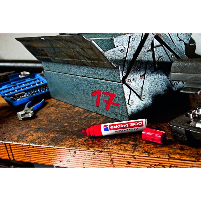 edding 800 Permanent Markers - Multicoloured - 5 Pens -