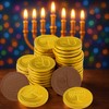 The Dreidel Company Hanukkah Chocolate Gelt, 12-Pack Mesh Bags of