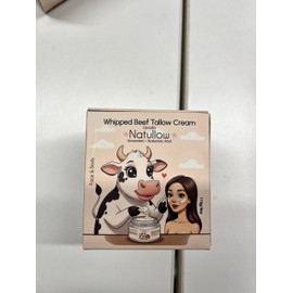 Lijvodo NATULLOW Beef Tallow for Skin, Grass-Fed Beef Tallow Face Moisturizer & Body Lotion, Whipped Tallow Balm for Soft, Smooth Skin, sebo de res para la cara (4 oz, Unscented + Hyaluronic Acid)