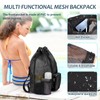 Cretosou Multifunctional Sports Bag Mesh Drawstring Backpack with Wet Pocket,