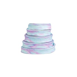 Elerevyo 2 Pair Flat Colorful Shoelaces Tie Dye Shoe Laces for Sneakers Boots 120cm/47.24" Purple Light green