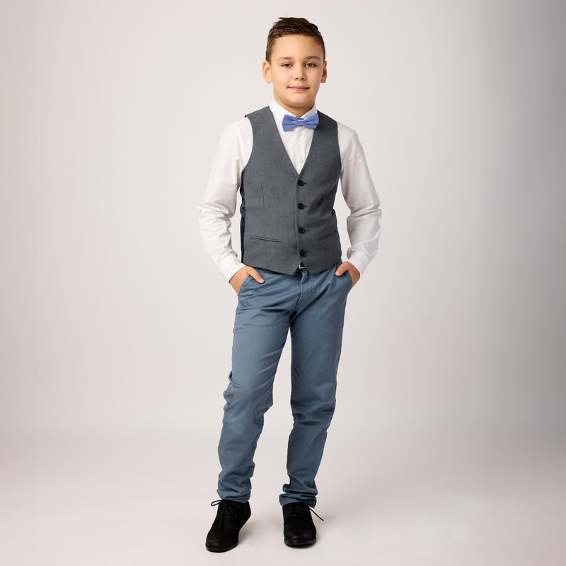 Ladeheid Children's Boys Bow Tie - Pre-Tied Adjustable Band, Shiny