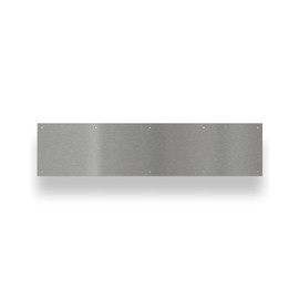 Hardware Essentials 852745 Aluminum Non-Magnetic, Screw-In, Door Kick Plate 8" x 34" Satin Nickel Finish