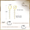 Dangle Earrings For Women Trendy 14K Gold Plated CZ Drop