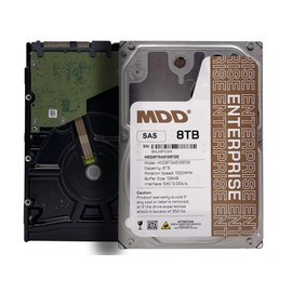 MDD MAXDIGITALDATA 8TB 7200RPM 128MB Cache SAS 12.0Gb/s 3.5inch Internal Enterprise Hard Drive (MD8TSAS12872E) - [NOT a SATA HDD]