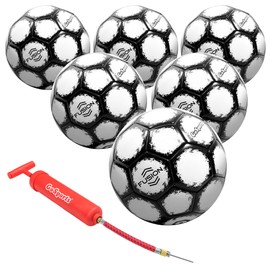 GoSports Fusion Soccer Ball with Premium Pump 6 Pack - Choose Your Size