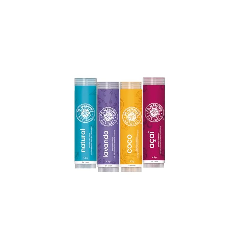 DR. AKERMAN’S Naturals, Bálsamo Labial Natural Humectante, Protección Contra Resequedad,