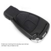 Qiilu Key Shell Cover, 3 Button Car Remote Key Fob