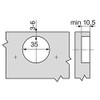 Blum Clip Austria 70.255 71M2550 Standard Hinge with Corner Stop