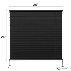 Dulepax RV Blinds,RV Pleated Shades,RV Blinds Pleated Shades, 26" W x 24" L Black RV Window Shades,Camper Blinds,RV Window Blinds for RV Camper Travel Trailers Motorhome's Window