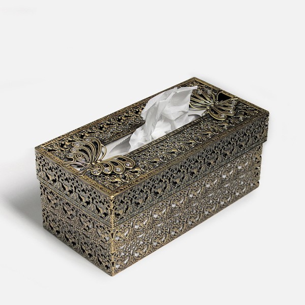 (ksmw044)Butterfly Square Tissue Case Shinju / (ksmw044)나비사각 티슈 케이스 신주