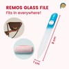 REMOS Nail File Genuine Tempered Glass with Double-Sided Grinding Surface