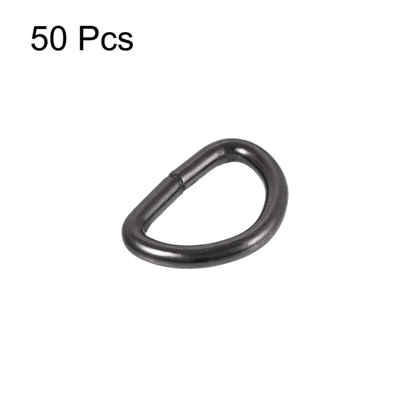 sourcing map Metal D Ring 0.39"(10mm) D-Rings Buckle for Hardware