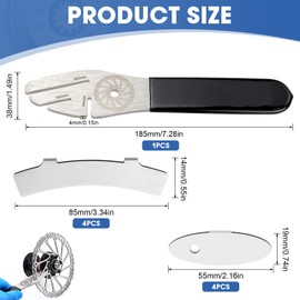 LPZMPZ Disc Brake Adjustment Aid Brake Discs Straightening Tool Bicycle Disc Brakes with 4 Ovals and 4 Curved Adjustment Keys, Alignment Tool for Bicycle Plates (Pack of 9)