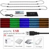 USB LED Strip Light Kit,Topled Light 4 Pre-Cut Strips &