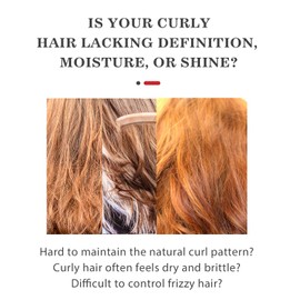 Natural Curly Hair Treatment Oil, Anti-Frizz Moisturising Hair Care, Strengthens and Nourishes Curls