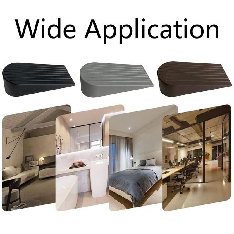 2Pcs Door Stoppers, Extra Large Rubber Door Wedge Heavy Duty