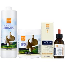 Ever Ego Garlic Shampoo 33.8 + Garlic Mask 33.8oz + Nequal Intensive Energizing Hair Lotion 4.22oz