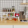 Jojocross Expandable Adjustable Stackable Kitchen Organizer, Spice Rack,Metal Pantry Storage