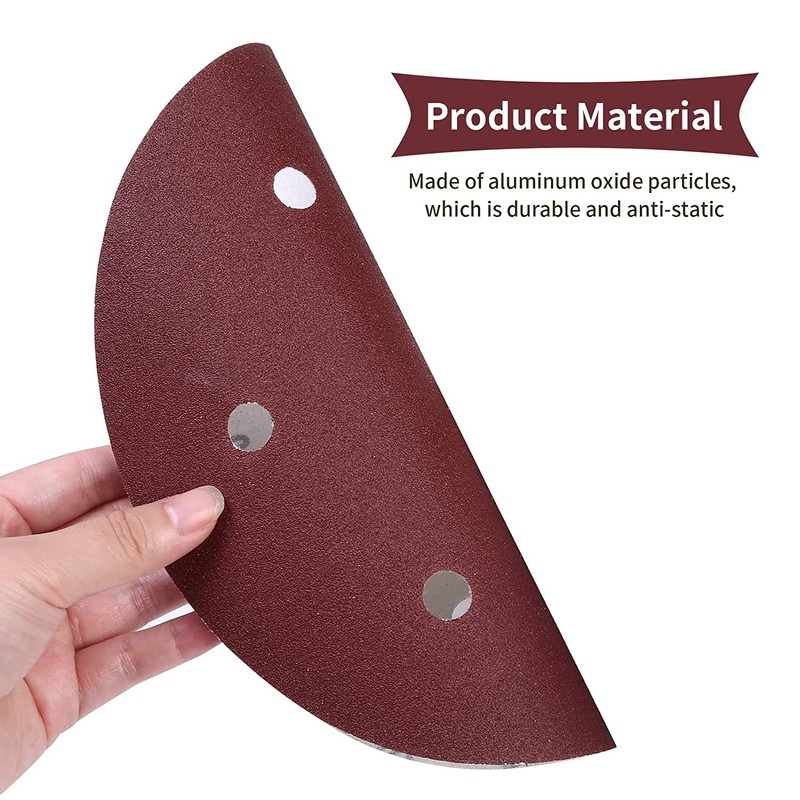 225mm Hook and Loop Disc 80 Grit, 30Pcs 225mm Sandpaper