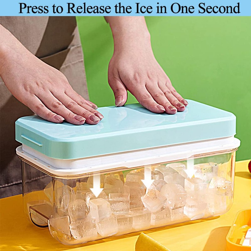 Ninyoon 1 Second Release Ice Cube Tray with Lid and