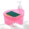 Kitchen Dish Soap Dispenser - Sponge Holder Washing Soap Dispenser,Sponge